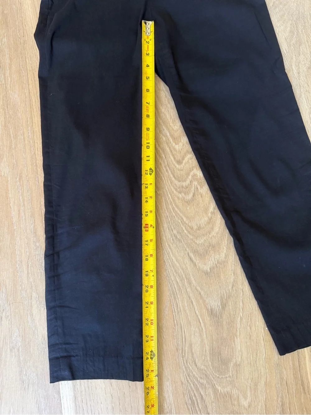 Women’s Theory Black Linen Blend Pants Sz 2 Slim Ankle Workwear